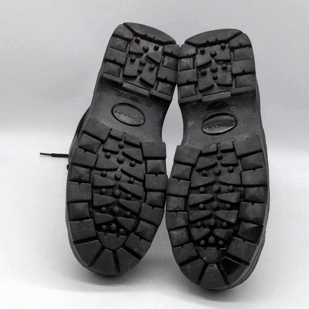 Galls‎ Boots Mens Black 9.5 Wide Leather Tactical Duty Work Shoe Lace Up SP430